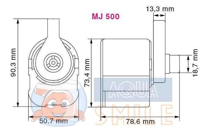 Акваріумний насос Aquarium Systems Maxi-Jet 500 розміри