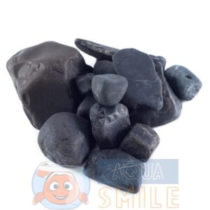 Камінь для акваріума чорний базальт 1-4 см.