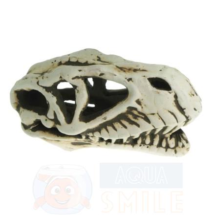 Грот керамічний для акваріума Aqua Nova череп динозавра 14x7x7 см