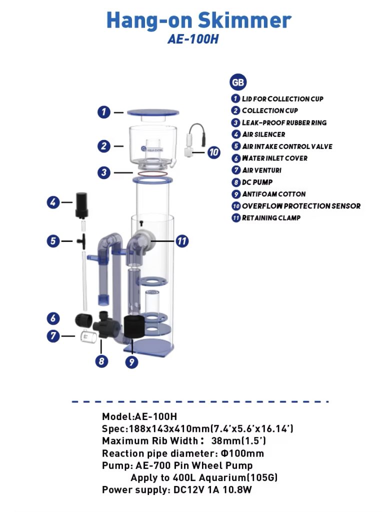 Пенник навесной для аквариума Aqua Excel AE-100H спецификация