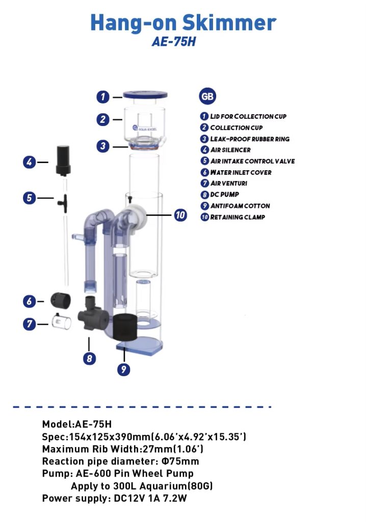 Пенник навесной для аквариума Aqua Excel AE-75H спецификация