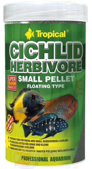 Корм для риб у гранулах Tropical Cichlid Herbivore Small Pellet 250 мл