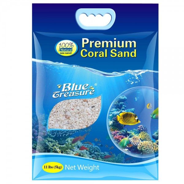 Коралловый песок для аквариума BLUE TREASURE Premium Coral Sand №1 5 кг