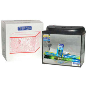 Прямой аквариумный комплект Скалярия LED Природа, 34 л (PR241728)