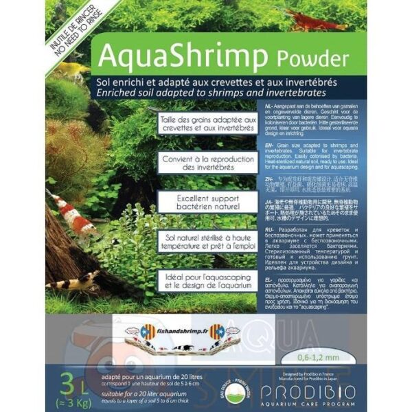 Грунт для аквариума Prodibio AquaShrimp Powder Soil 3 л с набором для старта BacterKit Soil