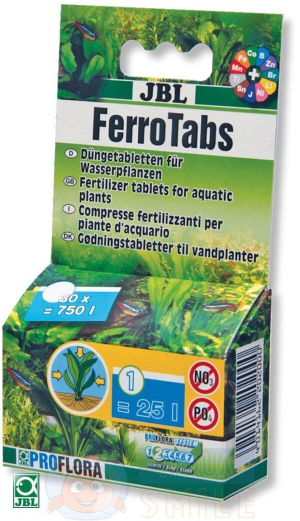 Добриво акваріумних рослин JBL Ferrotabs 30 табл.