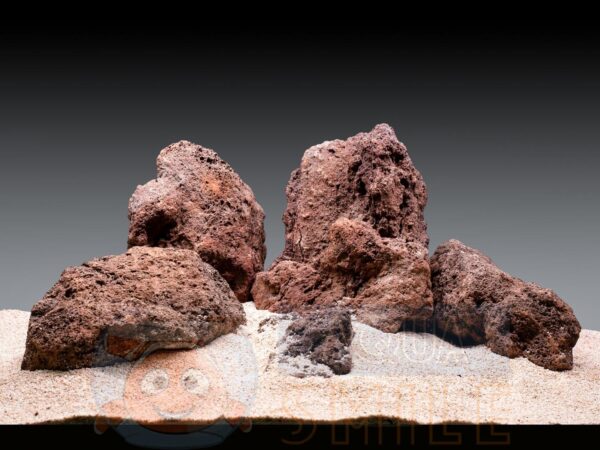 Вулканический камень для аквариума лава красная