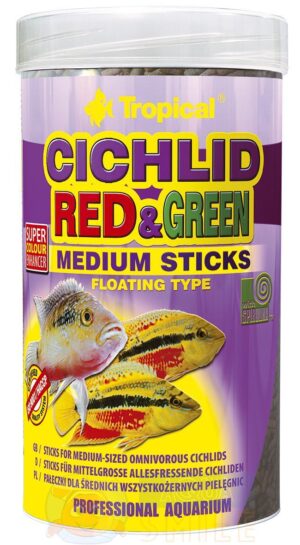 Корм для риб палички Tropical Cichlid Red&Green Medium Sticks