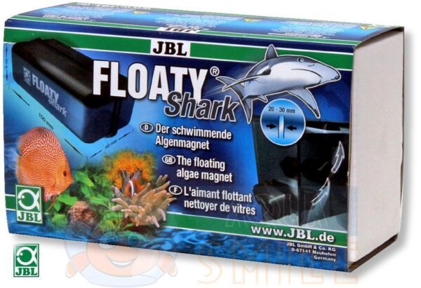 Магнитный скребок для аквариума плавающий JBL Floaty Shark, толщ. стекла 20-30 мм